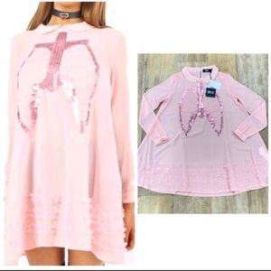🆕✨BNWT Iron Fist Pink Skull Dress!Size Small!💖🍄✨🌈
